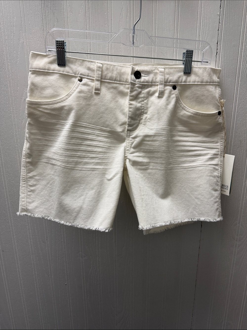 Carve Designs Off-White Denim Cutoff Shorts